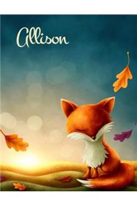 Allison: Personalized with Name, Journal, Notebook, Diary, 365 Lined Pages, Birthday, Christmas, Friendship Gifts for Women, Teens and Girls, Book Size 8 1/2 X 11