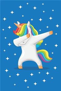 Dabbing Unicorn Blue Journal