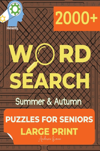 Summer AND AUTUMN Word Search for Seniors Large Print