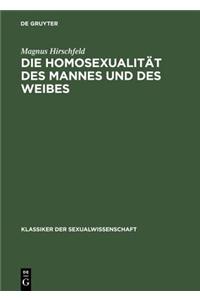 Die Homosexualität Des Mannes Und Des Weibes