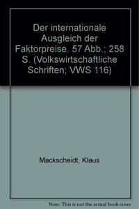 Der Internationale Ausgleich Der Faktorpreise