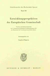 Entwicklungsperspektiven Der Europaischen Gemeinschaft