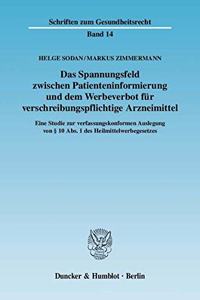 Das Spannungsfeld Zwischen Patienteninformierung Und Dem Werbeverbot Fur Verschreibungspflichtige Arzneimittel