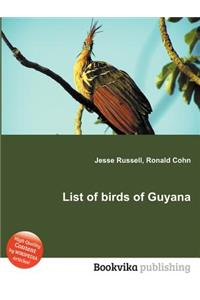 List of Birds of Guyana