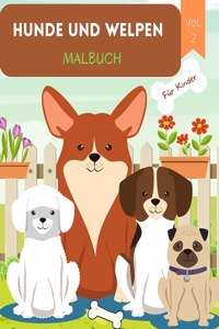 Hunde und Welpen Malbuch