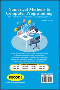 DECODE Numerical Methods and Computer Programming for SPPU 19 Course (SE - II - Electrical - 203148)