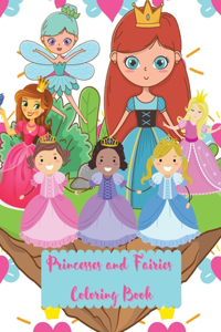 Princesses and Fairies Coloring Book