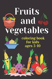 and vegetables coloring book