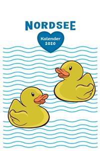 Nordsee gelbe Badeente Kalender 2020