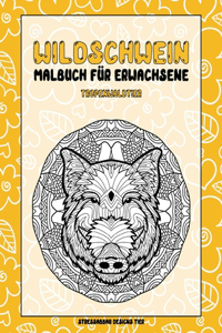 Malbuch für Erwachsene - Stressabbau Designs Tier - Tropenwaldtier - Wildschwein