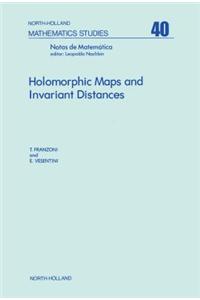 Holomorphic Maps and Invariant Distances