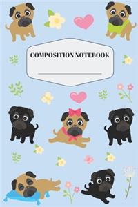 Pug Composition Notebook