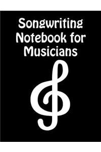 Songwriting Notebook For Musicians