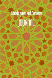 Wasabi green and Nectarine JOURNAL