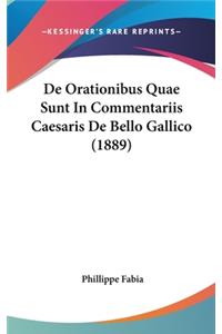 de Orationibus Quae Sunt in Commentariis Caesaris de Bello Gallico (1889)