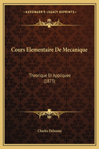 Cours Elementaire De Mecanique