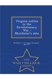 Virginia Militia in the Revolutionary War