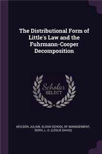 Distributional Form of Little's Law and the Fuhrmann-Cooper Decomposition