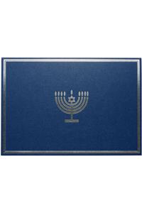 Silver Menorah Small Boxed Holiday Cards