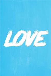 Pastel Chalkboard Journal - LOVE (Light Blue)