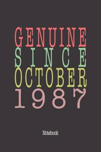 Genuine Since October 1987