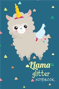 Llama glitter Notebook