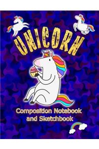Unicorn Composition Notebook and Sketchbook