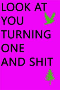 Look at You Turning One and Shit Notebook Birthday Gift