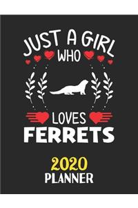 Just A Girl Who Loves Ferrets 2020 Planner