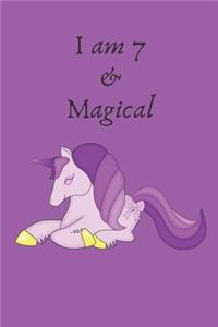 Unicorn Journal I am 7 & Magical