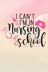 I Can't I'm In Nursing School