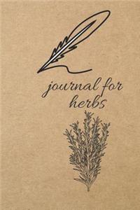 Journal for Herbs