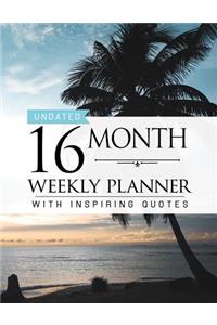 Undated 16 Month Weekly Planner