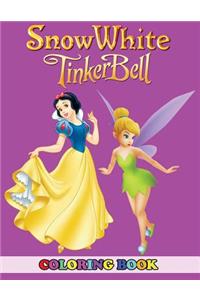 Snow White and Tinkerbell Coloring Book: 2 in 1 Coloring Book for Kids and Adults, Activity Book, Great Starter Book for Children with Fun, Easy, and Relaxing Coloring Pages