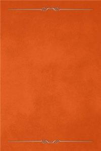 Orange 101 - Blank Notebook with Bars & Scrolls Borders