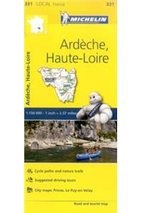 Ardeche, Haute-Loire - Michelin Local Map 331