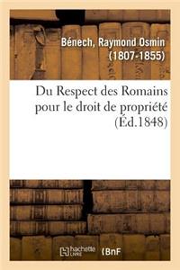 Du Respect Des Romains Pour Le Droit de Propriété