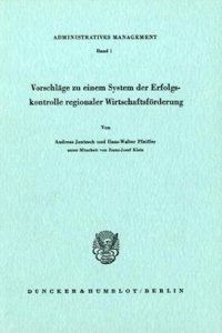 Vorschlage Zu Einem System Der Erfolgskontrolle Regionaler Wirtschaftsforderung