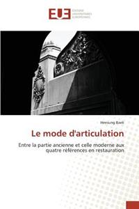 mode d'articulation