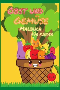 Obst und Gemüse Malbuch für Kinder