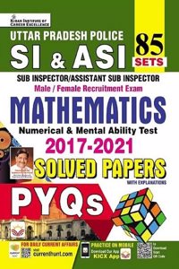 UP SI & ASI Mathematics 2017 To 2022 Solved Papers Total 85 PYQs (English Medium)(4663)