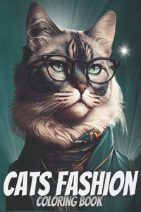 Cats Fashion Coloring Book