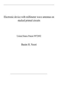 Electronic device with millimeter wave antennas on stacked printed circuits