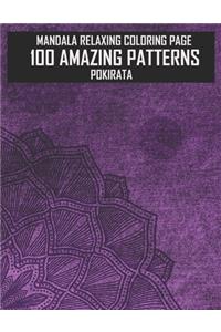 100 Amazing patterns Mandala relaxing Coloring page