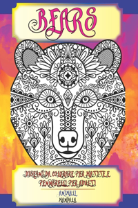 Disegni da colorare per matite e pennarelli per adulti - Mandala - Animali - Bears