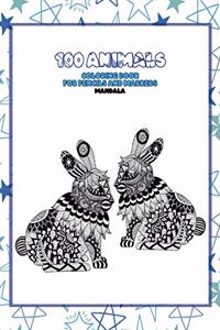 Mandala Coloring Book for Pencils and Markers - 100 Animals