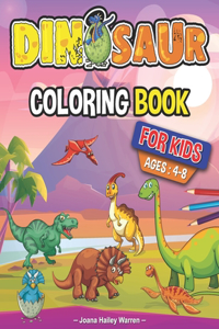 Dinosaur Coloring Book for Kids, ages 4-8