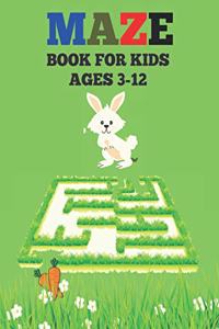 Mazes Book For Kids Ages 3-12