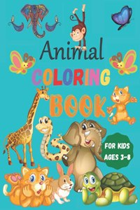 Animal Coloring Book for Kids Ages 3-8