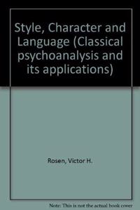 Style, Character and Language